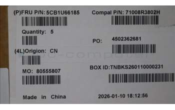 Lenovo 5CB1U66185 C-Cover with keyboard, Nordic, 24-Zone RGB Backlight, UK