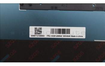 Lenovo 5CB1U88943 Lower Case, 83QS, WUXGA, Tidal Teal