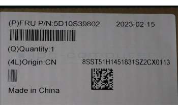 Lenovo 5D10S39802 DISPLAY LCD MODULE C 82SH MU+BOE 2.2K