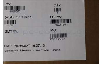 Lenovo 5D10S40173 Lenovo LCD Module, 15\", WQXGA, Non_Touch, Glare, OLED, 500nit, 100%DCI-P3, Luna Grey, W/FHD+IR Camera