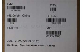 Lenovo 5D10S40200 Lenovo LCD Module, 14\", WUXGA, Non_Touch, Glare, OLED, 400nit, 100%DCI-P3, Cosmic Blue, W/FHD+IR Camera