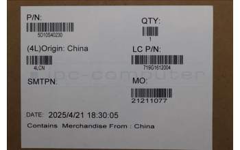 Lenovo 5D10S40230 Lenovo LCD Module, 16\", 2.8K, Non_Touch, Glare, OLED, 500nit, 100%DCI-P3, Luna Grey