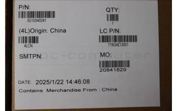 Lenovo 5D10S40241 Lenovo LCD Module, 14\", 2.8K, Touch, Glare, Anti-smudge, OLED, 500nit, 100%DCI-P3, Cosmic Blue