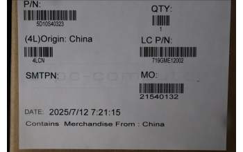 Lenovo 5D10S40323 Lenovo LCD Module, 16\", 3.2K, Touch, Glare, Anti-smudge, OLED, 1000nit, 100%DCI-P3, Color Calibration