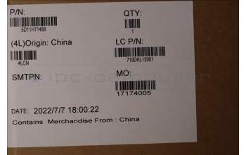 Lenovo 5D11H71488 DISPLAY FRU 16 16:10 2.5k IPS Color CS