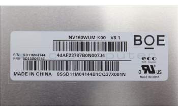 Lenovo 5D11M04143 DISPLAY FRU BOE NV160WUM-K00 V8.1 16.0