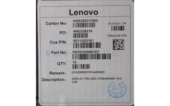 Lenovo 5D11Q23161 Lenovo DISPLAY, 14\", 2.8K, Non_Touch, Glare, OLED, 500nit, 100%DCI-P3