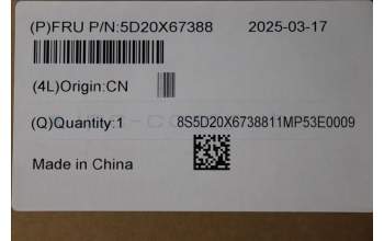 Lenovo 5D20X67388 Lenovo DISPLAY, 27\", WQHD, Non_Touch, Anti-Glare, IPS, 400nit, 99%sRGB