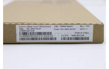 Lenovo 5D50U84434 Keyboard External,USB,USA English,Black,Non_Backlight