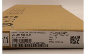 Lenovo 5D50U84435 Keyboard External,USB,Ukraine,Black,Non_Backlight