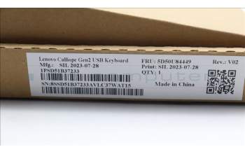 Lenovo 5D50U84449 Keyboard External,USB,Greek,Black