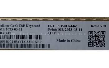 Lenovo 5D50U84461 Keyboard External,USB,Romanian,Black