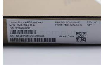 Lenovo 5D50U84553 Keyboard External, USB, Greek, Black