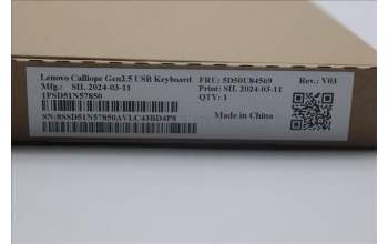 Lenovo 5D50U84569 Keyboard External,USB,Arabic,Black