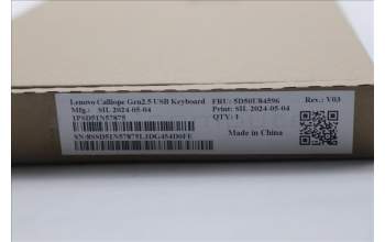 Lenovo 5D50U84596 Keyboard External,USB,Russian Cyrillic,Black