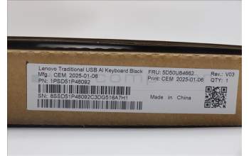 Lenovo 5D50U84662 AI Keyboard External,USB,Kazakhstan,Black