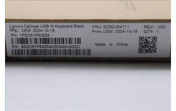 Lenovo 5D50U84711 AI Keyboard External,USB,Ukrainian,Black