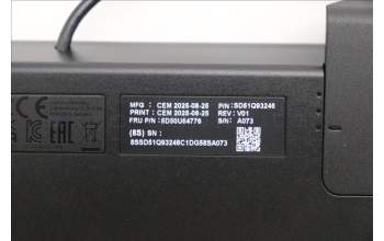 Lenovo 5D50U84776 AI Keyboard External, USB, Danish, Black