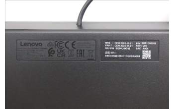 Lenovo 5D50U84792 AI Keyboard External, USB, Polish, Black