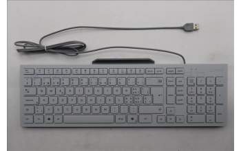 Lenovo 5D50U84896 Keyboard External, USB, Swiss French/German, Cloud Grey
