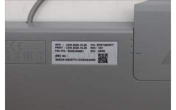 Lenovo 5D50U84901 Keyboard External, USB, US English Euro, Cloud Grey