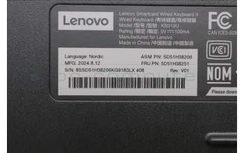 Lenovo 5D51H38251 Keyboard External, Nordic