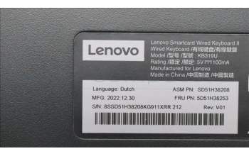 Lenovo 5D51H38253 Lenovo Smartcard Wired Keyboard,Slovenian