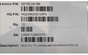 Lenovo 5D78C29188 TB321FU TP_Adhesive&*HQ25802001DP0 CS