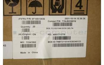 Lenovo 5F10S13936 Lüfter System Lüfter C 20VG Delta
