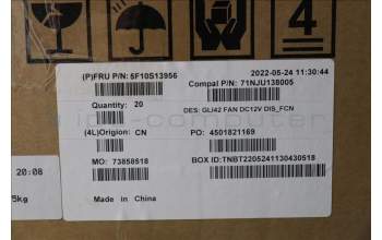 Lenovo 5F10S13956 System FAN 82L3 DIS