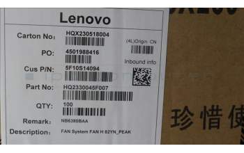 Lenovo 5F10S14094 Lüfter System Lüfter H 82YN_PEAK