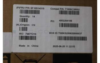 Lenovo 5F10S14315 Thermal w/Fan 83JE X2X4