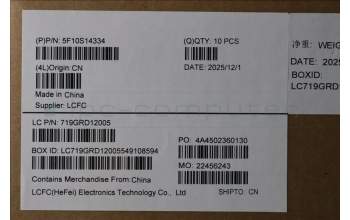 Lenovo 5F10S14334 FAN 83F0 ROW ASSY