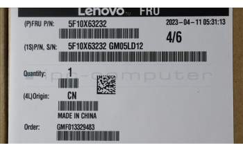 Lenovo 5F10X63232 HEATSINK 12025 Normal Lüfter 520 N