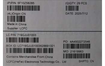 Lenovo 5F10Z58285 Lüfter FRU Lüfter Lüfter DC5V TOSHIBA