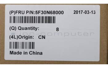 Lenovo 5F30N68000 FINGER_PRT FPModuleC 80X6 W/Calbe Silver