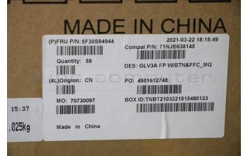 Lenovo 5F30S94944 FINGER_PRT FP BD C 21A2 MG