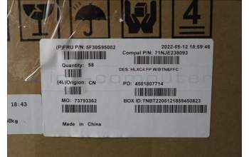 Lenovo 5F30S95002 FINGER_PRT FP BD C 21DM w/FFC&BTN MGR