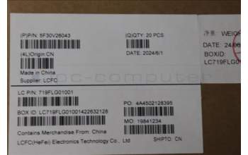 Lenovo 5F30V26043 FINGER_PRT FRU FPR CS24 BK R_FoP Syn- FL