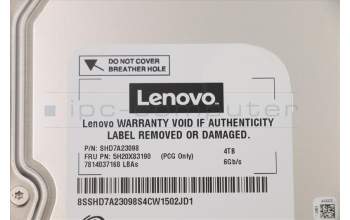 Lenovo 5H20X83190 HDD_ASM FRU ST 3.5 7.2K SATA 4T
