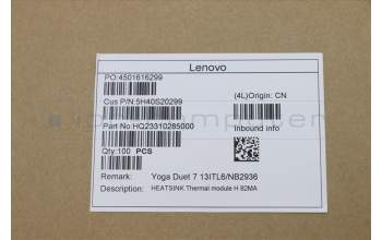 Lenovo 5H40S20299 HEATSINK Thermal module H 82MA