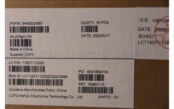 Lenovo 5H40S20567 Heatsink L 82TF TAISOL