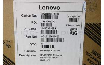 Lenovo 5H40S20579 Thermal module H 21CY UMA_HY