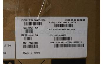 Lenovo 5H40S20601 HEATSINK Heatsink C 82SH DIS_FCN