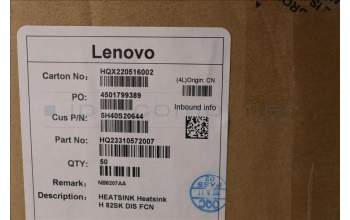Lenovo 5H40S20644 Heatsink H 82SK DIS FCN