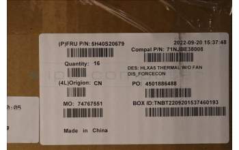 Lenovo 5H40S20679 Heatsink C 21DJ DIS FCN