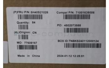 Lenovo 5H40S21026 Heatsink C 83DA Kipo