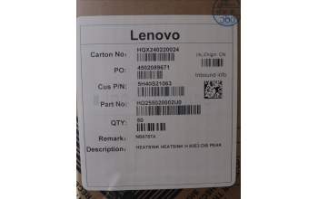 Lenovo 5H40S21063 HEATSINK H 83E3 DIS PEAK