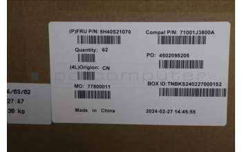 Lenovo 5H40S21070 Heatsink C 83D0 HUA