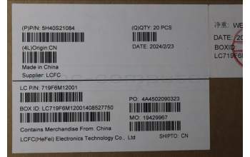 Lenovo 5H40S21084 HEATSINK L 83D5 UMA TAISOL